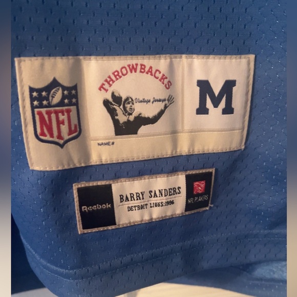 This is a Detroit Lions Barry Sanders throwback jersey by Reebok stitched - Picture 2 of 6